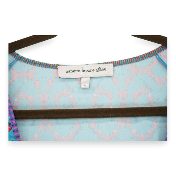 Nanette Lepore Women's Round Neck Short Sleeves‎ Mini Dress Multicolor Size L - Picture 5 of 5